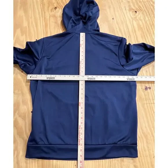 Under Armour Royal Blue Pullover Hoodie with Big Logo on Chest Fleece Mens Large - Picture 6 of 10